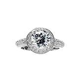 2 CT Round Cut CZ Engagement Ring size 4 Emitations