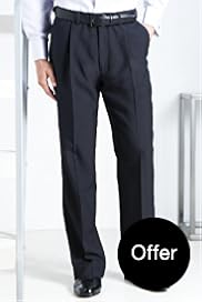 Single Pleat Crease Resistant Formal Trousers