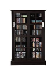 Furniture: Atlantic 94835721 Glass Door Cab Espresso - Atlantic, Inc.