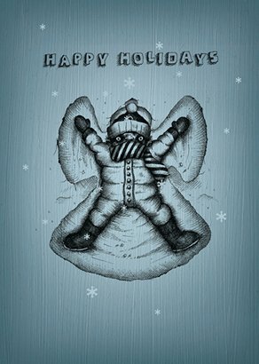 "Happy Holidays/charity" by Bald Guy Greetings, 8 mini-cards per box (Pack of 2) "Happy Holidays/charity" by Bald Guy Greetings, 8 mini-cards per box (Pack of 2)