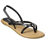 Xhilaration® Tess Strappy Flat Sandals - Black