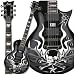 LTD EC-500 Electric Guitar (Black w/Cobweb Graphic)