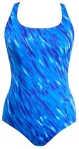 Reebok Women's Waterfitness Water World X-Back Tank Swimsuit