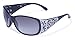 Global Vision Eyewear Tiara Sunglasses, Shiny Crystal Clear Frame, Smoke Gradient Lense