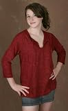 Embroidered 100% Rayon Tunic - Burgundy