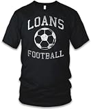 Distressed Loans Football Fine Jersey T-Shirt, Organic Black, L