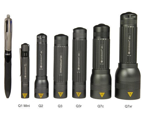 Q7xr RECHARGEABLE torch - 800 lumens - Li-Ion, 2 batteries, USB charger - 5 year guarantee