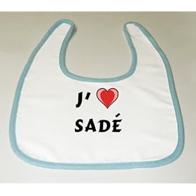 Bavoir de b�b� avec J'aime Sad�