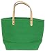Cotton Colorful Citrus Green Small Tote Bag with Leather Handle 17"Lx11"H