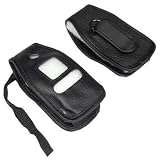 Bargaincell- Brand New Samsung SYNC SGH-A707, A707 Black Protective Genuine Leather Case