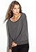 Bella Ladies Elizabeth Long-Sleeve Dolman Sleeves Top, Dark Grey Heather, Medium