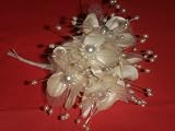 72 Ivory Wedding Bridal Pearl Satin Organza Flower
