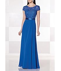 Lace Chiffon Evening Dress/Bridesmaid Dress/Mother-of-the-Bride Dress/Prom Dress 
