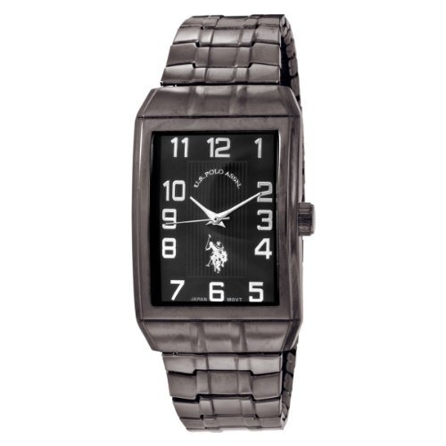 U.S. Polo Assn. Men's USC80055 Gun-Metal Analogue Black Dial Expansion Watch