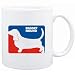 Mug White " Basset Hound Sports Logo " Dogs