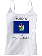 MAINE - THE PINE TREE STATE - FLAG - State Series - White Women's / Girls Camisole (Girlie / Babydoll)