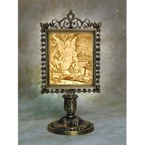 Angel At the Bridge Victorian Lithophane Lamp