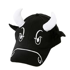 Bull Baseball Cap With Horns Black Kids 55cms