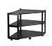 Derby Rolling Corner TV Stand in Black Finish