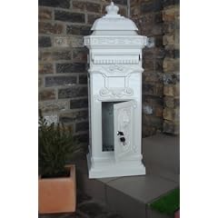 Standbriefkasten Briefkasten Antik-Look Aluguss / Wei�