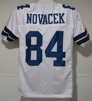 Jay Novacek Autographed/Hand Signed Dallas Cowboys Jersey w/3x Champs