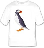 T-shirt with winged, puffin, beak, bird, animal