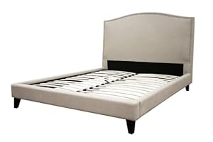 Aisling Cream Queen Fabric Platform Bed Aisling Cream Queen Fabric Platform Bed