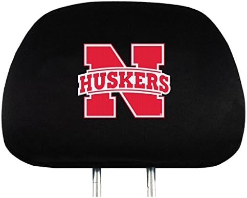 University of Nebraska Head Rest Cover Set