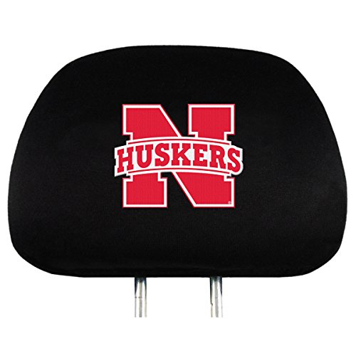 University of Nebraska Head Rest Cover Set