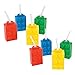 Fun Express Color Building Brick Party Molded Cups with Straw & Lid (8 Count)