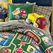 Traffic & Construction Trucks - 3pc Bedding Sheets Set - Twin Bed Size