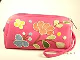 Pink Flower Make up Bag - B001EJD1NE