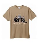 Torchwood - Ianto, Jack, and Gwen - reclining - Tan Basic Tee - Large