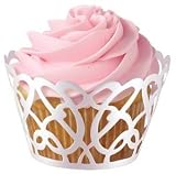 Wilton Swirl Cupcake Wraps, 18Pack - Pearl White