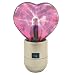 Plasma Heart Night-Light - Silvertone/ Pink