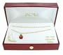 10" Solid 10K Yellow Gold Anklet with Red Ladybug Charm