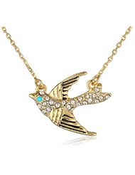 Juicy Couture Pave Bird Wish Necklace, 16"