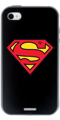  Coveroo 465-5250-BC-HC Superman - Emblem Design on AT&T, Verizon and Sprint iPhone 4/4S Guardian Case - 1 Pack - Retail Packaging - Black
