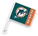 NFL Miami Dolphins Car Flag with Wall Brackett