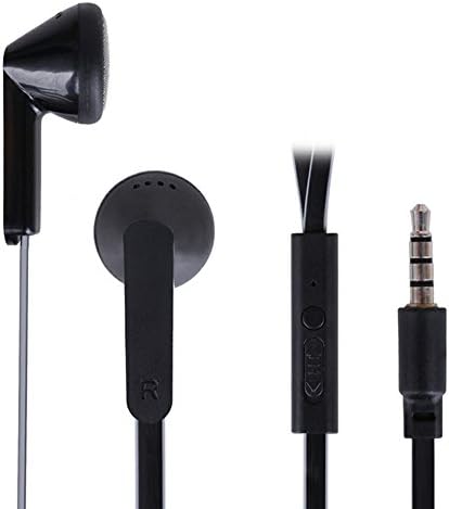 Earphones,Crazy Panda TM Pure Color Premium Earbuds with built-in Mic Stereo Headphone and Noise Isolating, Made for iPhone, iPod, iPad, Android Smartphone, Tablet, MP3 Players - A10 black