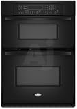 Whirlpool RMC305PVB 30 Built-in Microwave Combination Double Wall Oven with 3.6 cu. ft. Oven Capacity, 1.4 cu. ft. Microwave Oven Capacity, Delay Bake, Preheat Countdown Timer and AccuBake Temperature Management System: Black