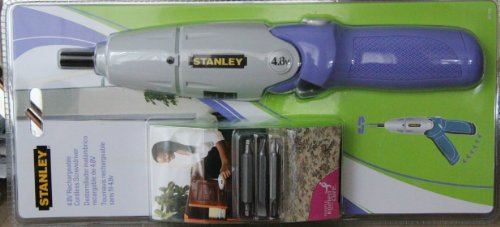 STANLEY 4.8 RECHARGEABLE CORDLESS SCREWDRIVER--Susan G. Komen Edition--Survivor Purple