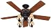 Hunter 27785 Adirondack 52-Inch Ceiling Fan Brittany Bronze With 5 Distressed Cherry Blades