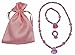 3 Princess Jewelry Dress up Sets (3 Unique Sets Each with a Necklace, Bracelet, & Ring in a Satin Bag)