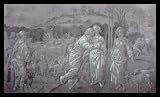 Hugo van der Goes (Jacob meets Rachel) Gold Wood-Mounted Art Poster Print - 11