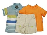 Kenneth Cole Reaction 3 Piece Outfit - Polo Style and T-Shirt plus Shorts