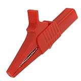 uxcell マルチメーター用金属ワニ口クリップ　パワーメータ用オプション　電子テスト　プラスチック　赤色　1000V　32A