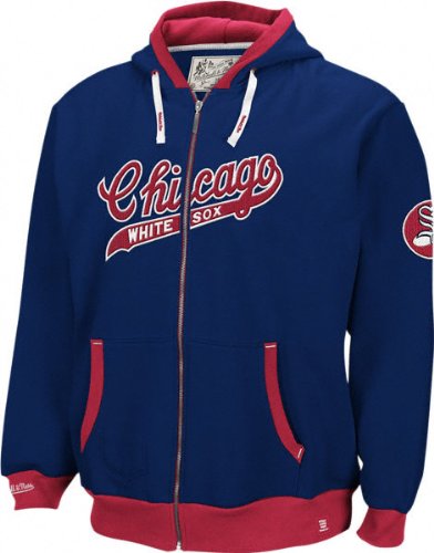 Chicago White Sox Mitchell & Ness Line Drive Full Zip Hooded Sweatshirt