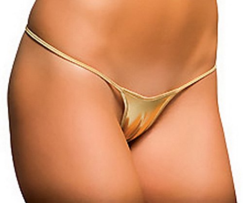 Smile YKK Sexy Ultra Low Rise Y Back G-String Panty Gold