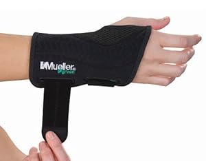Mueller Fitted Right Wrist, Black, Small/medium